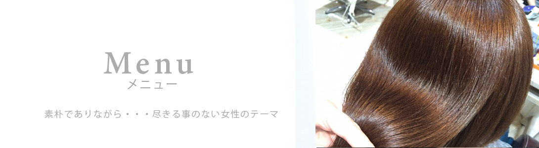 札幌市平岸の美容室セブリーヌのメニューページです